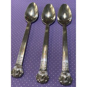 Retroneu Avignon Vendome 18/10 Stainless Korea Set Of 3 Oval Soup Spoons‎ Glossy